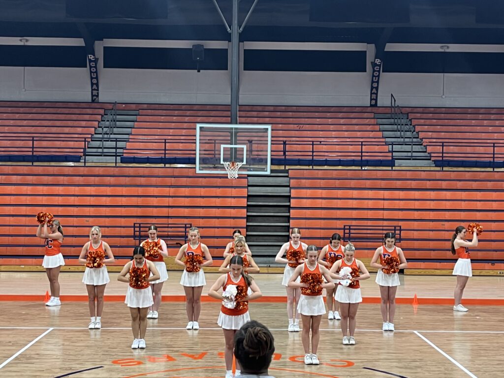 DCHS Cougarettes Practicing